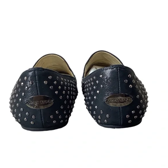 JIMMY CHOO Women’s Wheel Studded Suede Smoking Slipper Shoes Size 8.5 - Picture 5 of 9